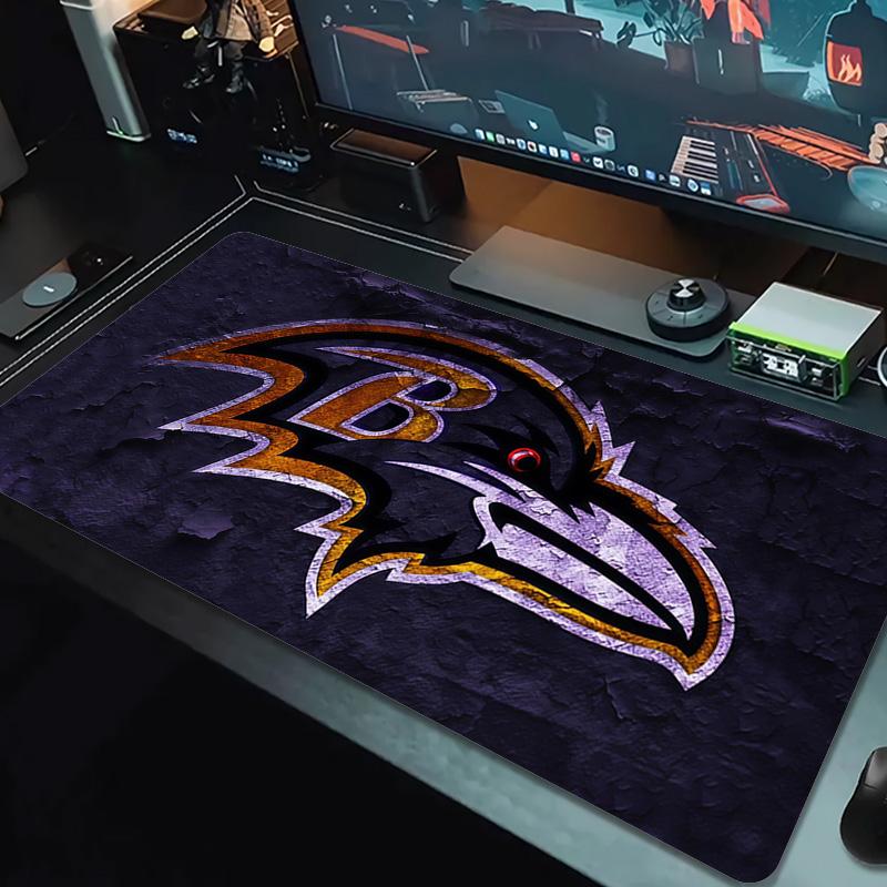 Baltimore Ravens Print Cushion Non-slip Laptop Tablet Big Mousepad XXL Mat Mini PC Playmat With Lock edge