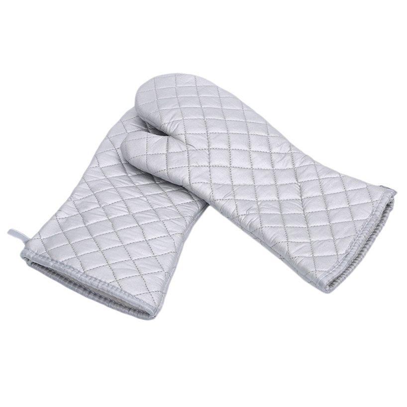Non-slip Grilling Gloves Oven Mitts Baking Flexible Tkicken Cotton Lining Heat Resistant