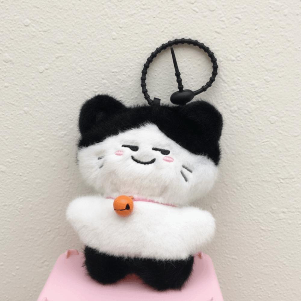 Stuffed Cat Doll Pendant Bell Cat Plush Pendant Doll Keyring Cat Plush Toy Keychain Birthday Gifts
