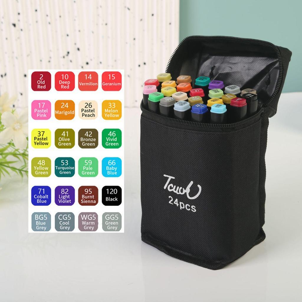 48-цветные спиртовые маркеры с двумя наконечниками: Быстросохнущие кисти на масляной основе для детей и студентов