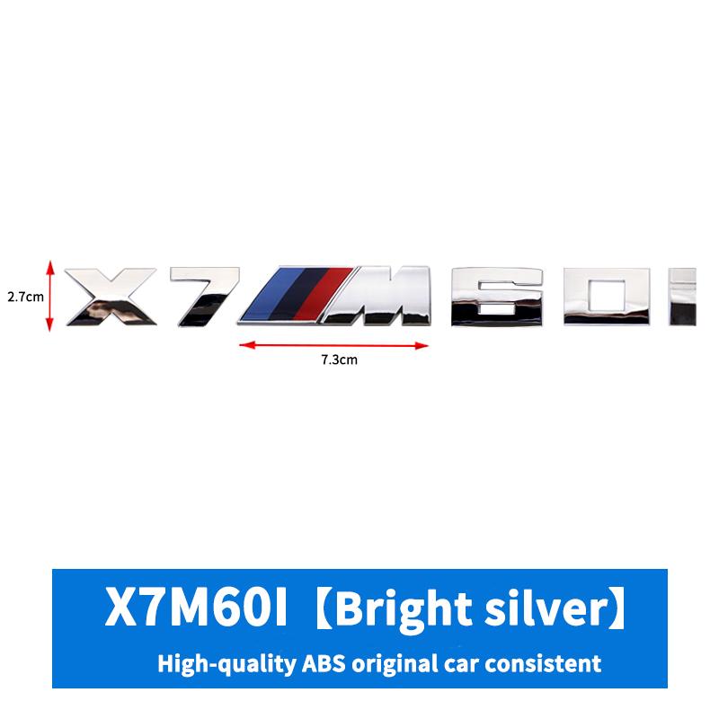 3D ABS M-Standard Sports Competition Emblem Rear Trunk Logo Sticker For BMW M1 X2 X3M X4M X5M X6M X7M Auto Modification Badge CJ7