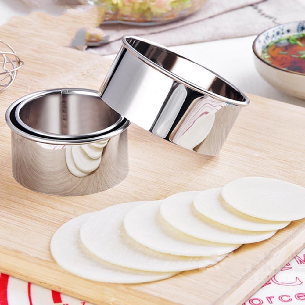 3pc Set of Round Molds for Dough Products, Stainless Steel