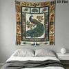 Peacock Wall Tapestry Aesthetic Wall Hanging Printed Fabric Blanket Decorative Tapestries for Bedroom Living Room Home Decor