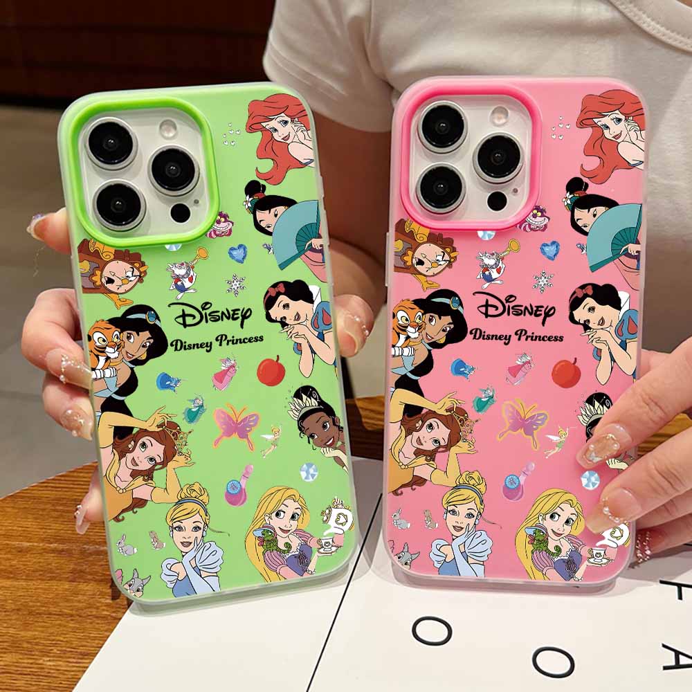 Модный чехол для телефона Disney Princess для iPhone 17 AIR 16 15 14 13 12 11 Pro Max Plus Матовый чехол с покрытием, имитирующим кожу