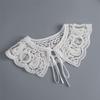 Fashion Women White Lace Fake Collar Shawl for Shirt Blouse Detachable Collar Girls Floral Bowknots Necklace Lapel False Collar