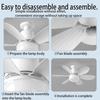 E27 Base Led Ceiling Fans Lights Bulb Ceiling Fan  with Light and Remote Control 3 Colors 3 Speeds 42/52cm for Bedroom Dimmable