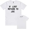 If Lost Return To Joe - Red Tee Joe Jonas T-shirt Summer Cotton High Quality Female Tshirts Unisex Streetwear Women Men Clothing