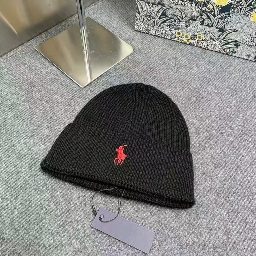 Cotton Knitted Hat With Classic Pony Pattern For Winter Cold Weather Wear