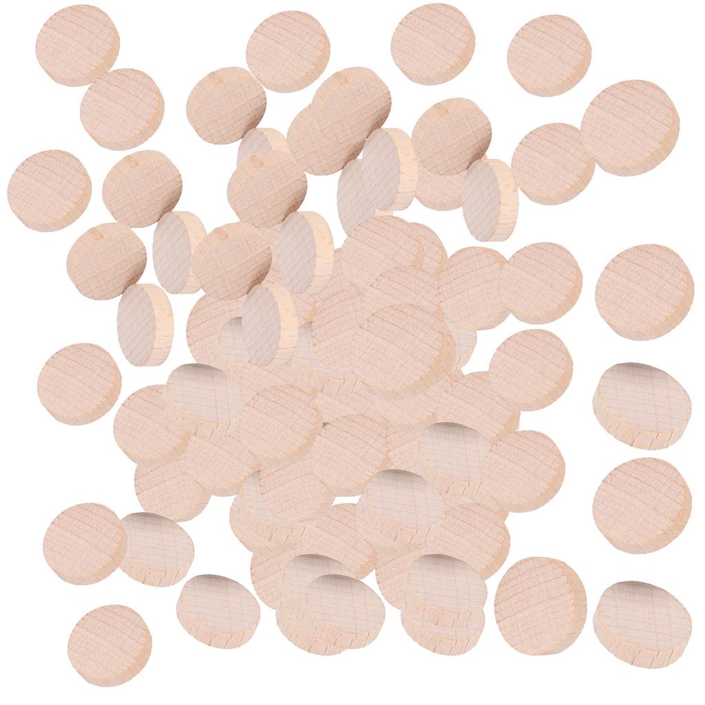 Beech Unfinished Wood Slice DIY Crafts Round Wood Discs Chip Accessory 100pcs X 3 Bags2cm