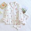 Spring and Autumn Pajama Set Women's 100% Cotton Long Sleeve Pants Two Piece Love Lovely Sweet Home Furnishing Set