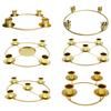 Advent Wreath Candle Holder Christmas Candle Ring Stand for 4/5 Taper Candles Gold Metal Advent Wreath Ring for Christmas Holiday Home Party Church