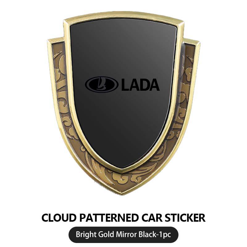 For Lada Car Styling Aluminum Alloy Decoration Stickers Body Decals Accesories Niva Priora 4x4 Urban Vesta Granta Riva Samara SS15