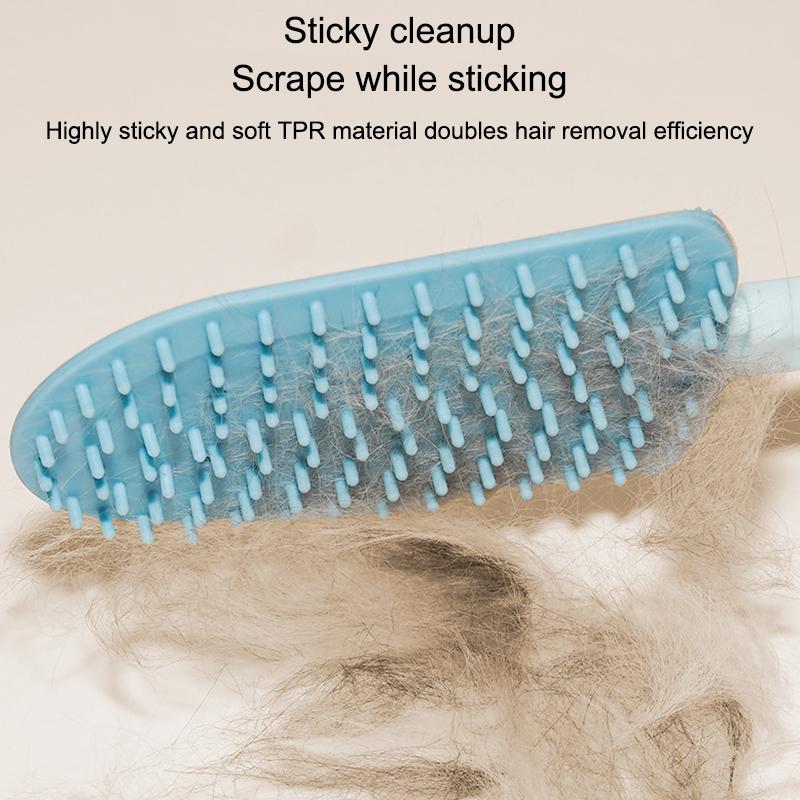 Инструмент для удаления шерсти у кошек Средство для удаления шерсти у кошек Двусторонняя расческа для ухода за шерстью у кошек Массажная щетка для вычесывания шерсти Товары для животных