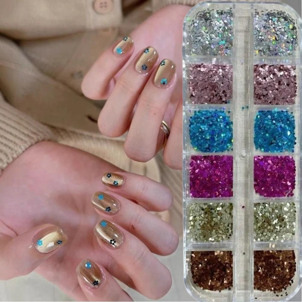 Polka Dot Glitter Nail Accessories Colorful Sequins Nail Decorations Nail Salon