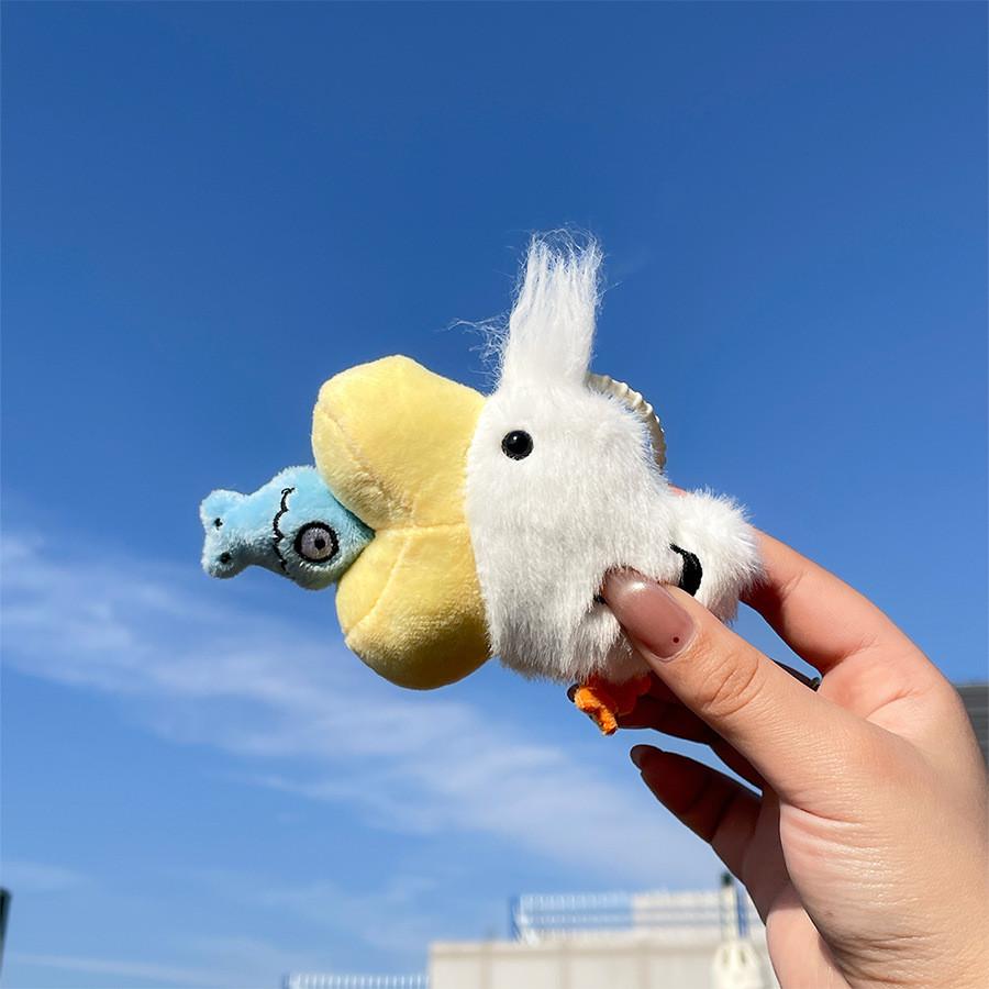 Fish Pelican Eating Plush Doll Keychain Pendant Children Day Gift Soft Cute