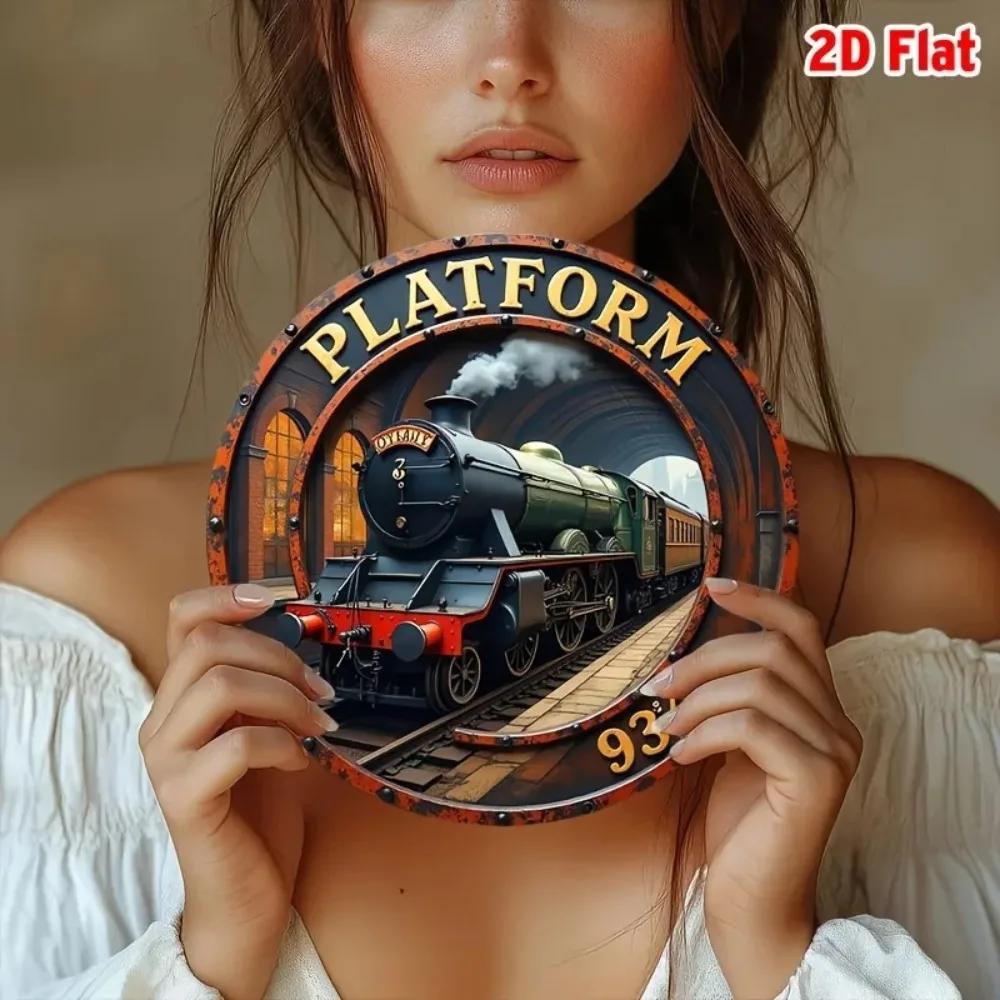 Винтажная металлическая табличка на платформе 7,8x7,8 дюйма, ретро-жестяное настенное искусство, алюминиевый декор для дома