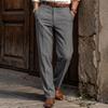 Мужские однотонные прямые брюки в стиле business casual для офиса и на каждый день