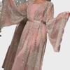 Elegant Gold-Stamped Evening Gown - European & American Style, Sexy Long Skirt with Shawl, Perfect for Banquets & Events