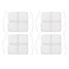 16pcs Electrode Patch Self Adhesive Reusable Replacement Square Electrode Pad for TENS Machine 1.6