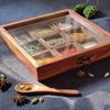 1 Masala Box For Kitchen Wooden Masala Box Sheesham Wood Spice Box for Kitchen Masala Dabba Wooden Masala Dani See Through Lid 9 Containers