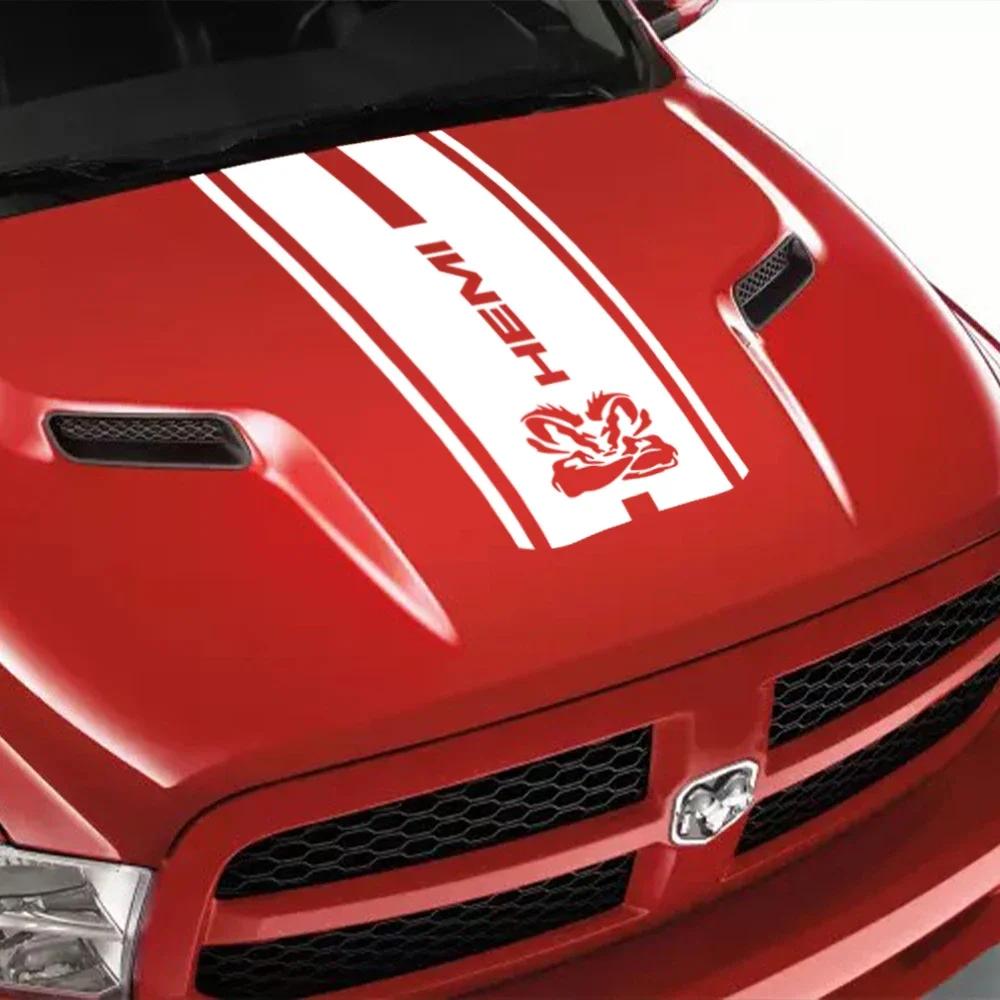 BBL1 Декаль на капот автомобиля Вырезанные виниловые полосы Покрытие Графика Для Ram 1500 2500 3500 Rebel Mopar Виниловая декоративная наклейка Аксессуары для тюнинга авто
