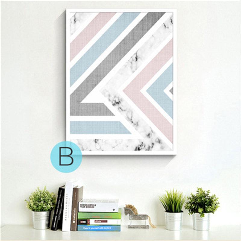 Современные геометрические треугольники, горный холст, картина, минималистичная ромбовидная форма, художественный постер, декор для гостиной, настенная картина