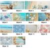 Seashells Linen Placemat Anti Slip Tableware Pad Summer Beach Placemat  Table Decoration