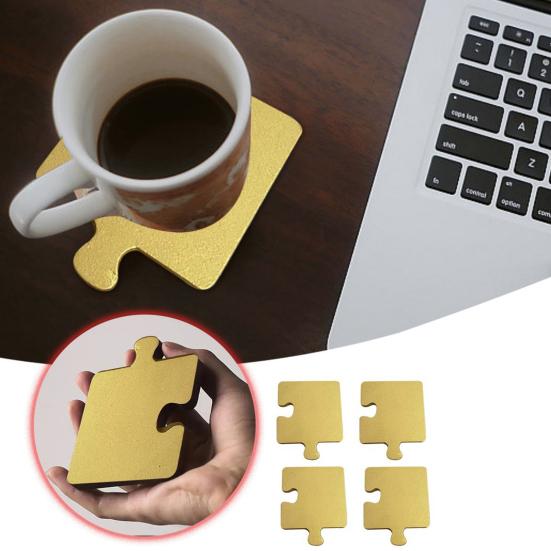 Деревянные подставки-пазлы Креативные забавные подставки для чая Набор фанерных игрушек-пазлов для детей Уникальная кухня, столовая, бар, офисный декор