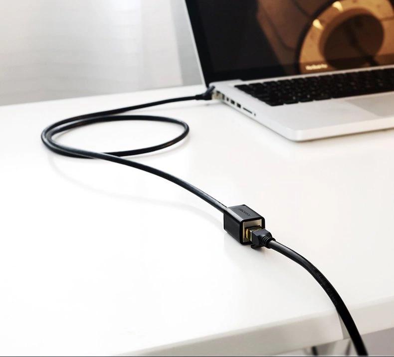 Ugreen Extension Cable Ethernet Rj45 Cat 6 Ftp 1000 Mbps Internet Cable 5 M Black (Nw112 11283)