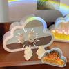 DIY Cloud Tulip LED Night Light Creative Sea of Flowers Night Lamp Mirror Table Lamps Atmosphere Light Gift Birthday Home Decor