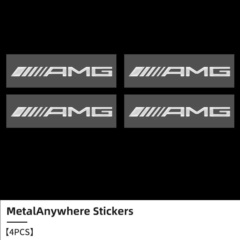 WHJ6 3D Metal Car Emblem Letter Decorative Stickers Badge Decal For Mercedes Benz AMG W204 W205 W203 W211 W201 W210 GLE GLC GLS CLA