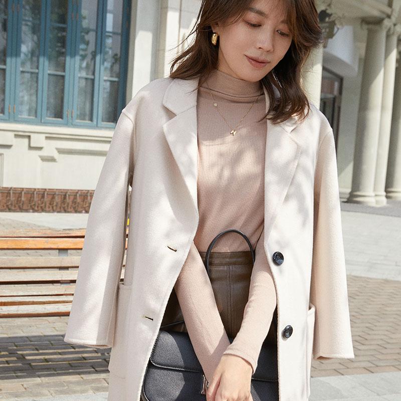 Women Wool Coat 100% Wool MODERN NEW SAGA Autumn Wool Coat Winter Warm Woolen Jackets Peacoat