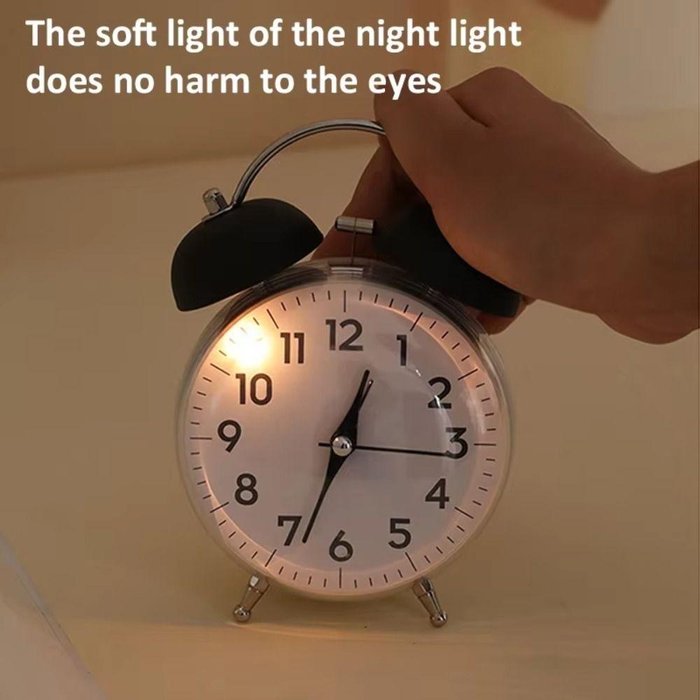 4 Inch Size Desk Alarm Clock Loud Alarm Bedside Wake-up Clock Mechanical Clock  Morning Routine