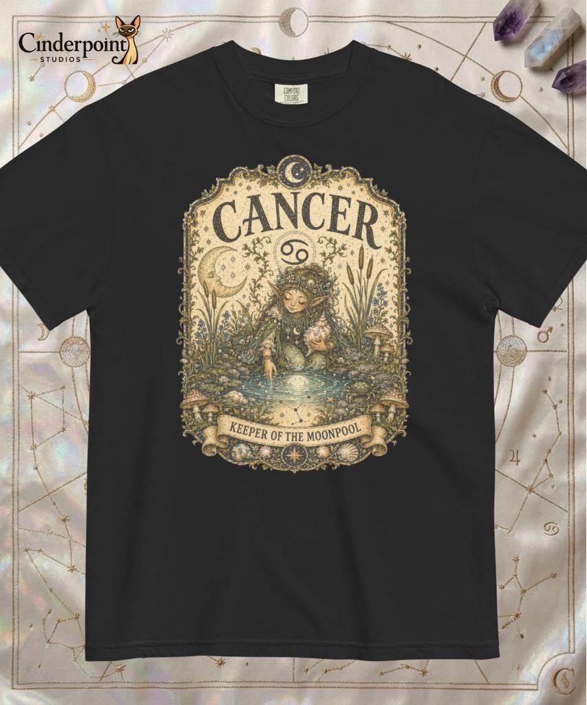 Cancer Keeper of the Moonpool Premium Comfort T-Shirt Astrology Zodiac Tee S-4XL