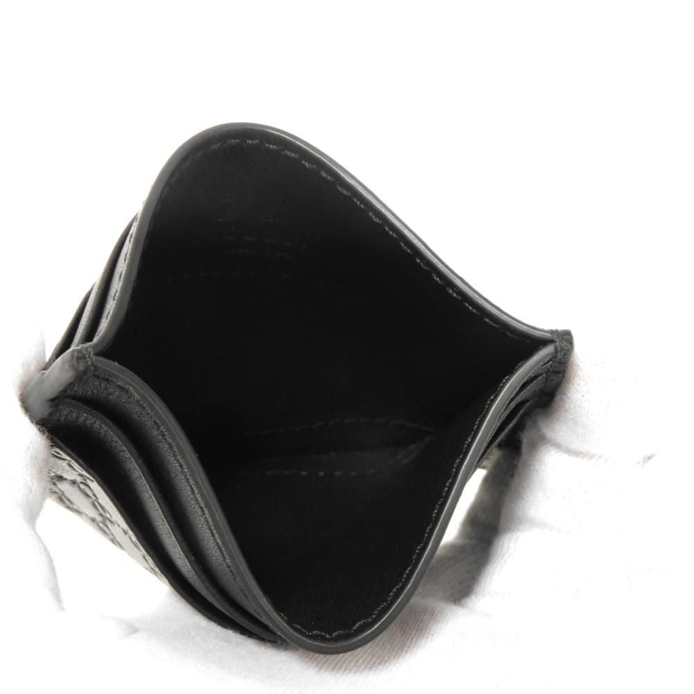 Б/у 9539 Микро Guccissima Визитница 262837 BMJ1N 1000 7946 Тиснение логотипа Двойная G Чехол для проездного Отличное состояние GG