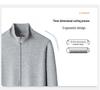 Мужская куртка из гребенного хлопка с воротником-стойкой, осень 2025: Повседневный спортивный кардиган-свитшот однотонного цвета