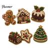 Кухонный декор с оленями 6 шт. DIY Магнит на холодильник с росписью из искусственного жемчуга, Санта Снеговик Носок Елка Магниты на холодильник Пряничный Снежинка Ручная работа
