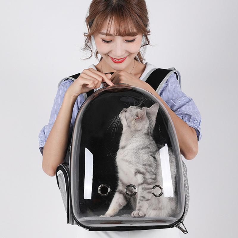 Кошачьи сумки портативные и прозрачные космические капсулы дышащие рюкзак для переноски домашних животных щенки для прогулок на свежем воздухе рюкзак