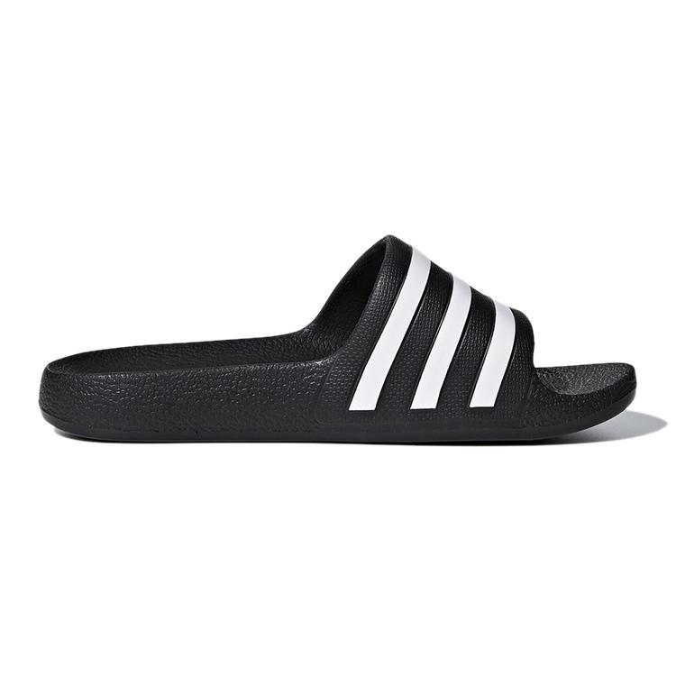 adidas Амортизирующие быстросохнущие шлепанцы Черно-белые Детские F35556
