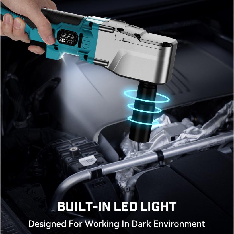 3200 об/мин 1/2" Аккумуляторный угловой ударный гайковерт Бесщеточный Высокий крутящий момент Трещоточный ключ Бытовой ремонт Набор электроинструментов