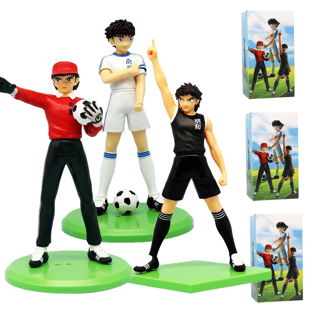 18cm Captain Tsubasa Anime Figure Ozora Tsubasa Action Figures Hyuuga Kojirou/Wakabayashi Genzou Figurine Collection Model Toys