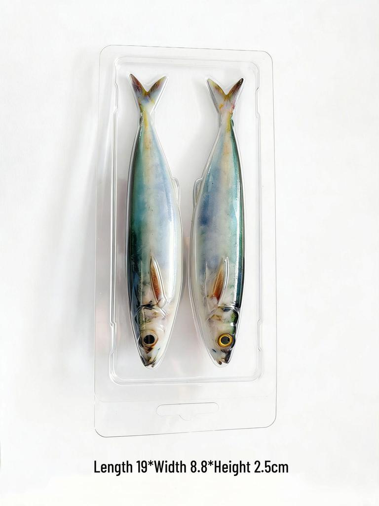 Набор силиконовых приманок 3D Barracuda - 2 шт., 15 см/33,5 г, Мягкая приманка с дизайном глаз рыбы