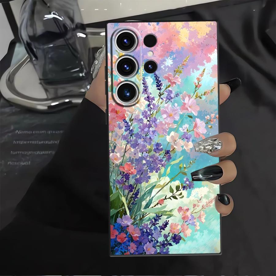 Мультяшный цветочный чехол для Samsung Galaxy S26 Ultra Note 20 8 9 10 S10 S9 S24 S20 Ultra S25 Plus S23 S21 FE Funda Чехол для телефона