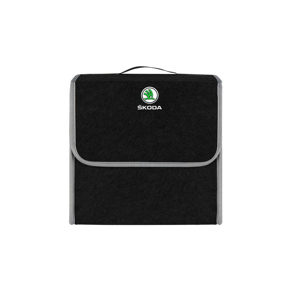Car Soft Felt Storage Bag Organizer Car Foldable Trunk Bag Car Accessories For Skoda Octavia MK2 MK3 2 A7 Fabia Karoq Kodiaq Superb Rapid Yeti