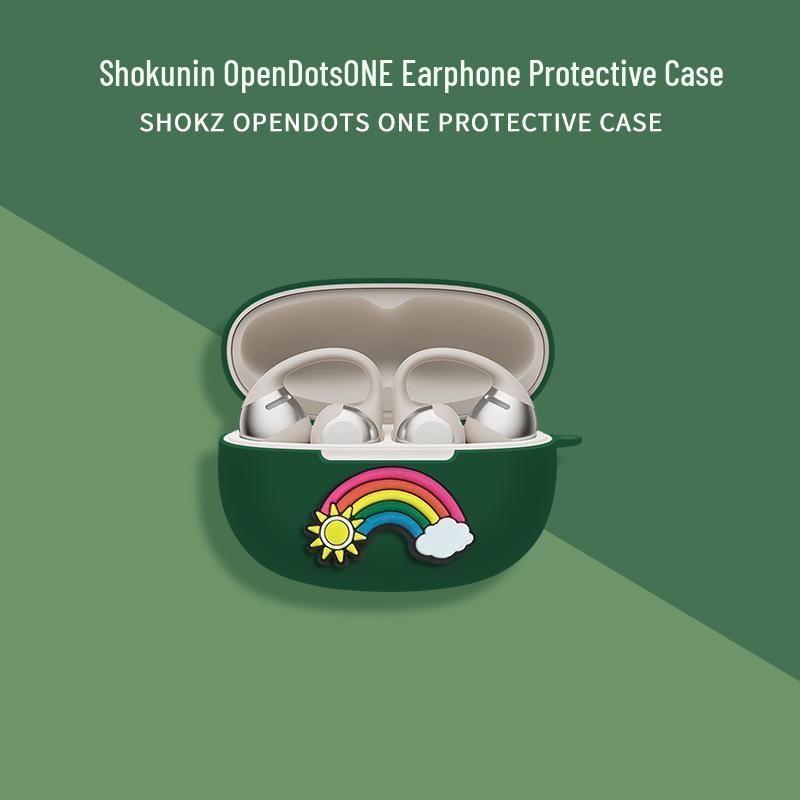 Applicable Shokz OpenDots ONE Bluetooth Earbuds Case with Shokz E310 Dynamic Titanium Ring Protective Shell