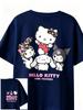 2026 новая футболка Hello Kitty из мягкого хлопка с коротким рукавом и круглым вырезом, милый принт, легкий летний топ для женщин, повседневная одежда