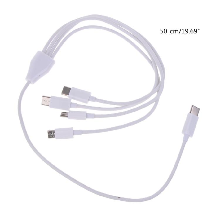 4-в-1 USB C к Multi Зарядному Кабелю USB C к Micro USB + Type C Универсальный