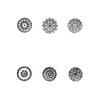 6pcs/box Round Wooden Retro Pattern Lace Seal Valentine's Day Blessings Series Handbook Photo Album Diary Seal Assorted Stamp