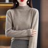 Women's Cashmere Half Turtleneck Sweater: Loose and Slim-Fit, Perfect for Layering In Autumn and Winter