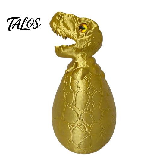 Articulated Dinosaur Figure 3D Printed Egg Toy, Tyrannosaurus Fidget Toy for Stress Relief Dino Relief, Desktop Ornament Home Office